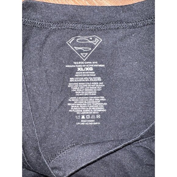 Superman Logo DC Comics Graphic T-Shirt Black (Mens Size XLarge) - Picture 4 of 6